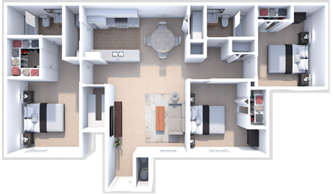 a floor plan of a two bedroom apartment